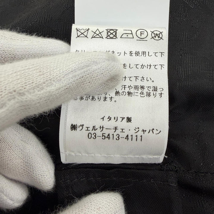 未使用品☆VERSACE ヴェルサーチ 2024年製 1015747 モヘア混 ヘリテージ メデューサ ツイード ダブルブレストコート カーキ 36 正規品