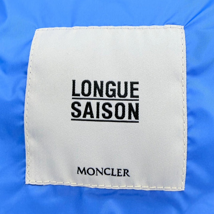 美品☆MONCLER モンクレール LIANE GILET ロゴワッペン ロゴボタン ポケッダブル収納袋付 ダウンベスト ブルー 1 正規品 レディース