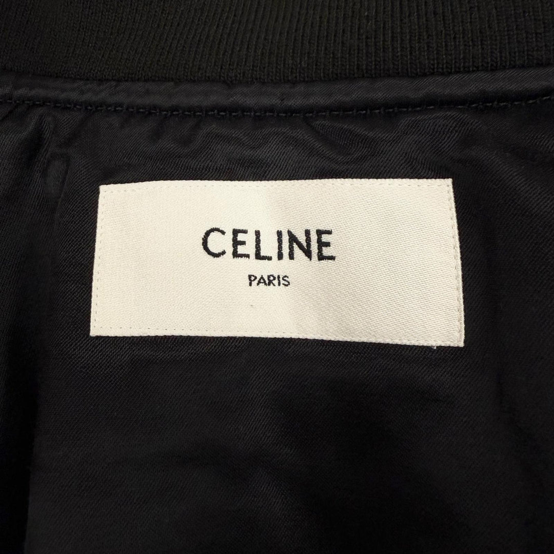 極美品▼CELINE Christian Marclay セリーヌ クリスチャンマークレー 2W02047E 総柄 ZIPUP ブルゾン ブラック ホワイト S 正規品 メンズ