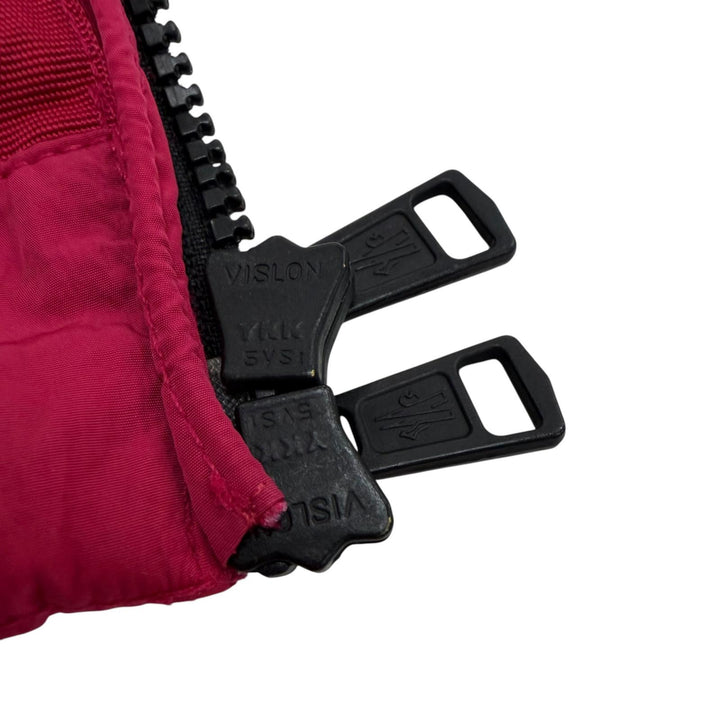 極美品▼MONCLER モンクレール MONTEINT TOUQUES ロゴワッペン付き フーデッド ダブルジップアップ ベスト ピンク 4 正規品 メンズ