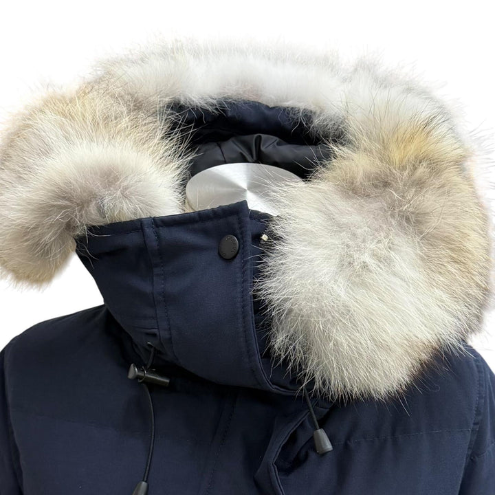 美品★CANADA GOOSE カナダグース 2302JL MACKENZIE PARKA ファー・フード・ロゴワッペン付 ダウンコート ダークネイビー M 正規品