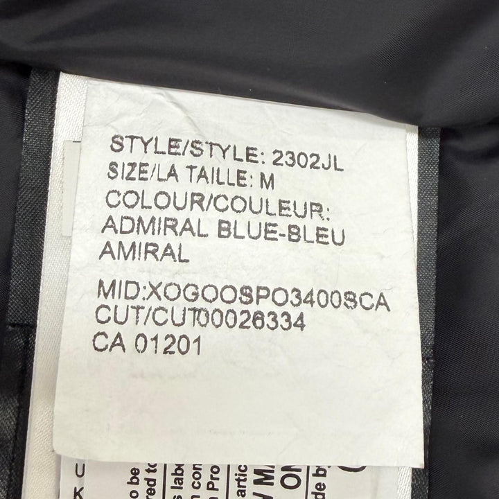 美品★CANADA GOOSE カナダグース 2302JL MACKENZIE PARKA ファー・フード・ロゴワッペン付 ダウンコート ダークネイビー M 正規品