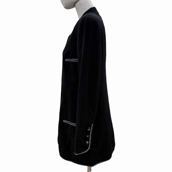 極美品◇CHANEL BOUTIQUE シャネルブティック 96P P06569V02311 裏地シルク100％ ココマークボタン付き 比翼仕立て ジャケット 36 正規品