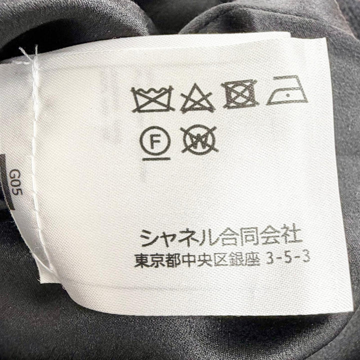 極美品△CHANEL シャネル P75525V67204 ウール ココマークボタン 総柄デザイン シングル ロング コート ブラック レッド 34 仏製 正規品