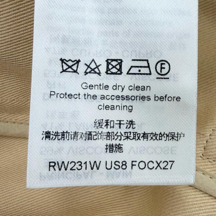 極美品★LOUIS VUITTON ルイヴィトン 23SS ウール混 LVロゴ金ボタン ベルトカラー トレンチコート ベージュ 38 フランス製 正規品
