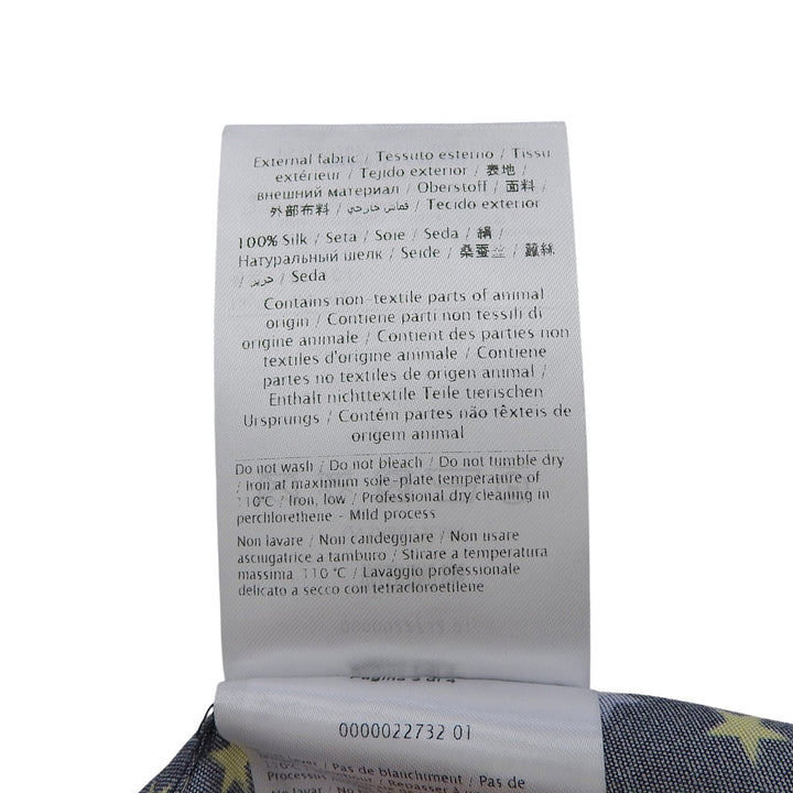 極美品▲VALENTINO ヴァレンティノ QV3ABA25EMN シルク100％ 星柄 長袖シャツ ブラック マルチ 42 イタリア製 正規品 メンズ