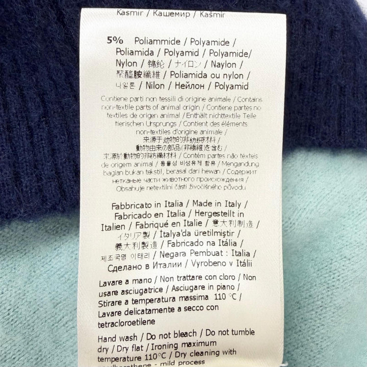 未使用品□FENDI フェンディ 2022年製 FZX110 カシミヤ95％ FFロゴワッペン 起毛地 ロングスリーブニット セーター 48 イタリア製 正規品
