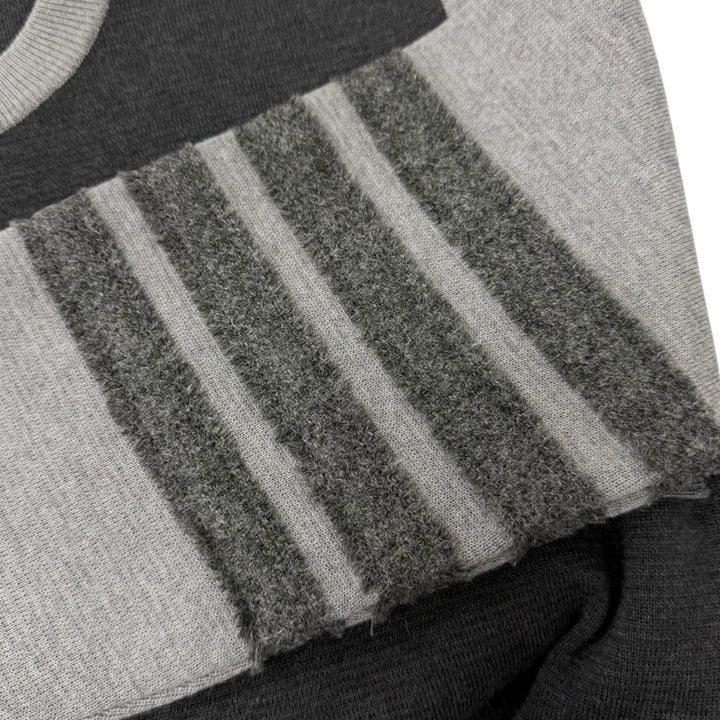 未使用品□THOM BROWNE トムブラウン MKA316F ミラノステッチ コットン クレープ 4 BAR セーター グレー 2 イタリア製 正規品 メンズ