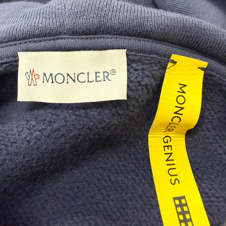 未使用品□MONCLER GENIUS 8 Palm Angels モンクレール ジーニアス 8 23AW I209L8G00009 ダメージ加工 パーカー ネイビー S 正規品