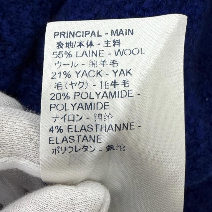 未使用品□LOUIS VUITTON ルイヴィトン 20AW ウール ヤク LVインターシャ ロングスリーブ セーター ブルー S イタリア製 正規品 メンズ