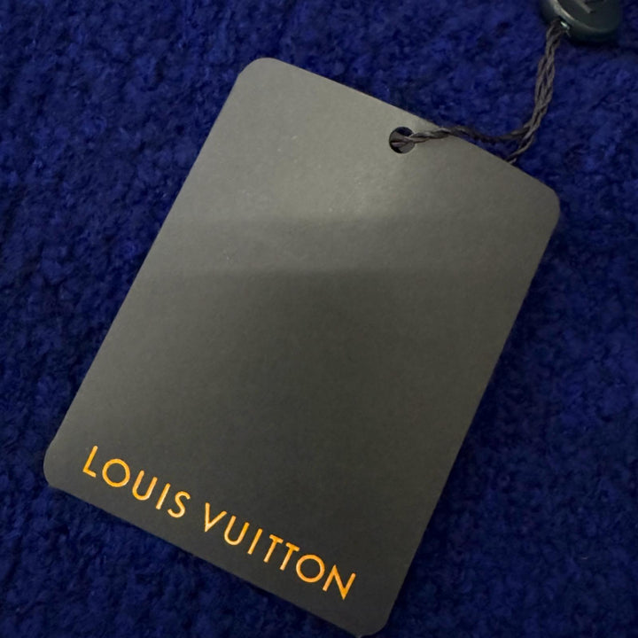 未使用品□LOUIS VUITTON ルイヴィトン 20AW ウール ヤク LVインターシャ ロングスリーブ セーター ブルー S イタリア製 正規品 メンズ