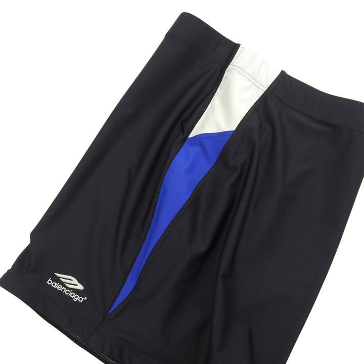 極美品▲BALENCIAGA バレンシアガ 22SS 698763 TYK07 ロゴ刺繡 トラックスーツ ミニ スカート ブラック 36 イタリア製 正規品 レディース
