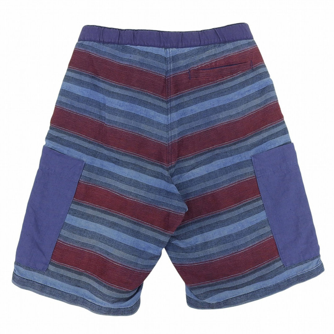 極美品▲LOEWE×Paulas Ibiza ロエベ×パウラズイビザ H616Y04X21 リネン コットン カーゴ ハーフパンツ マルチカラー XS 正規品 メンズ