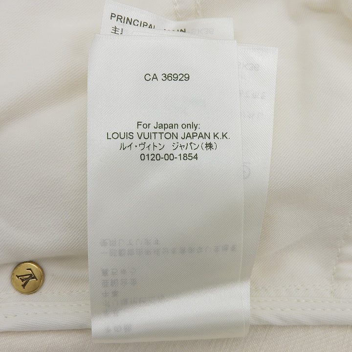 極美品▲LOUIS VUITTON ルイヴィトン 23AW コットン100％ ラゲージタグ スカート アイボリー ゴールド M～Lサイズ相当 正規品 レディース