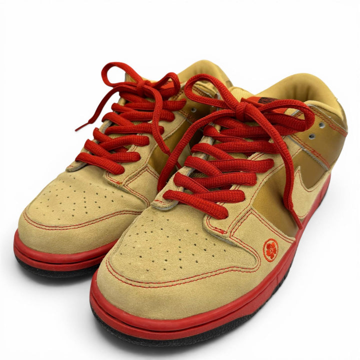 未使用品▼NIKE ナイキ 304292-771 NIKE DUNKLOW PRO SB Moneycat スウェード レザー ローカットスニーカー ベージュ ゴールド 27.5 箱付
