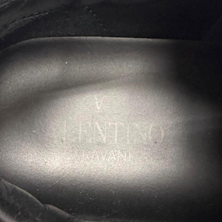 【ドンドン見直し】美品□Valentino Garavani ヴァレンティノガラヴァーニ レザー VLTNロゴ スリッポン スニーカー ブラック 41 伊製