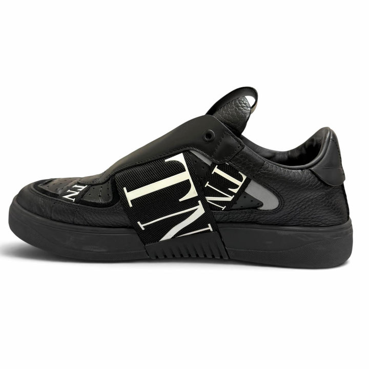 【ドンドン見直し】美品□Valentino Garavani ヴァレンティノガラヴァーニ レザー VLTNロゴ スリッポン スニーカー ブラック 41 伊製