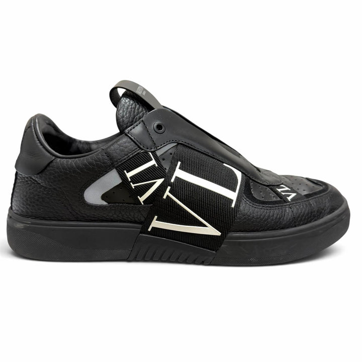 【ドンドン見直し】美品□Valentino Garavani ヴァレンティノガラヴァーニ レザー VLTNロゴ スリッポン スニーカー ブラック 41 伊製