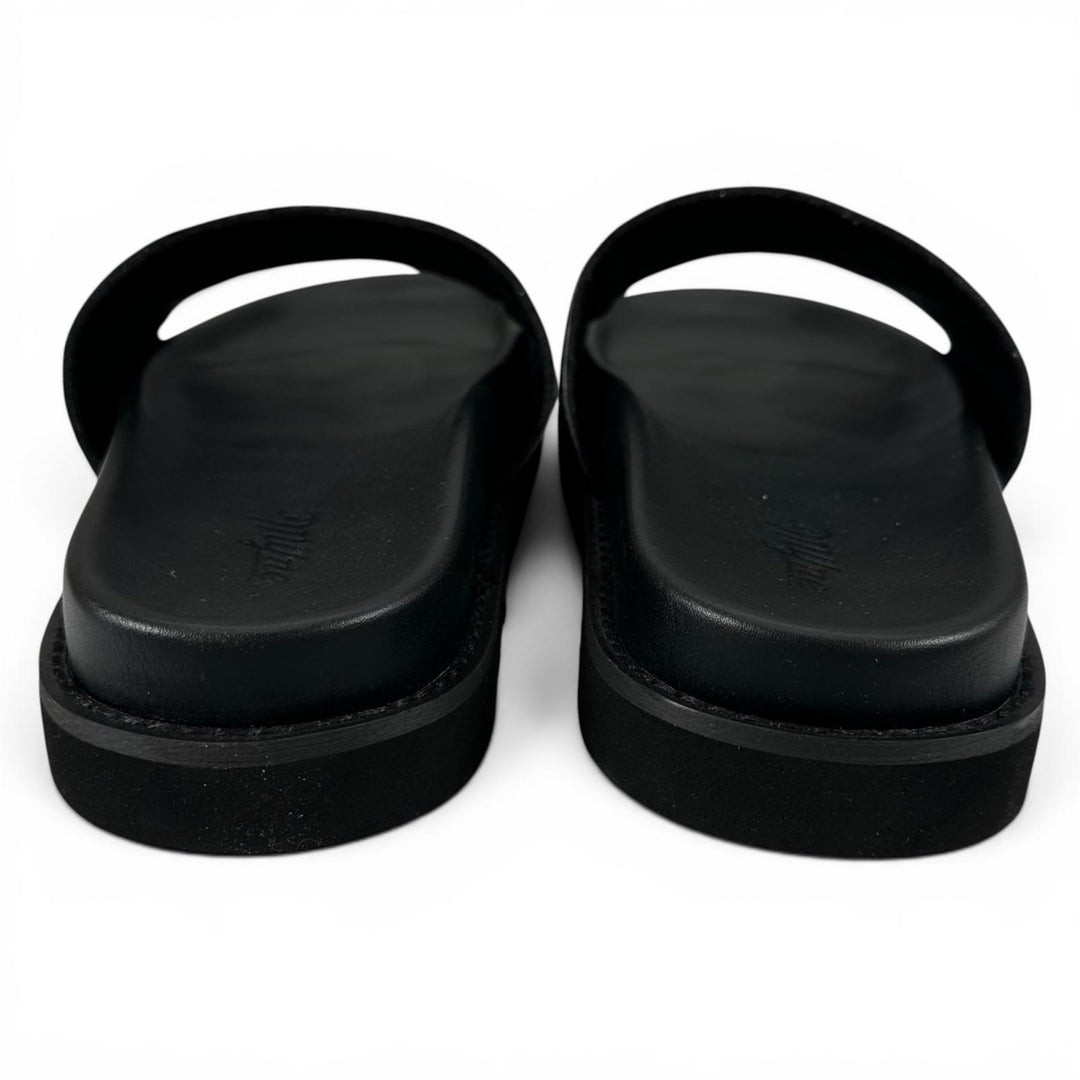未使用品▲MYne マイン G08FW701 logo Slide Sandal ロゴスライドサンダル シャワー サンダル ブラック 40 レディース 箱付き