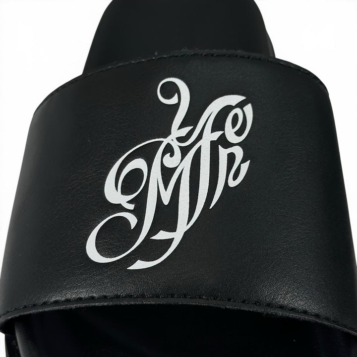 未使用品▲MYne マイン G08FW701 logo Slide Sandal ロゴスライドサンダル シャワー サンダル ブラック 40 レディース 箱付き
