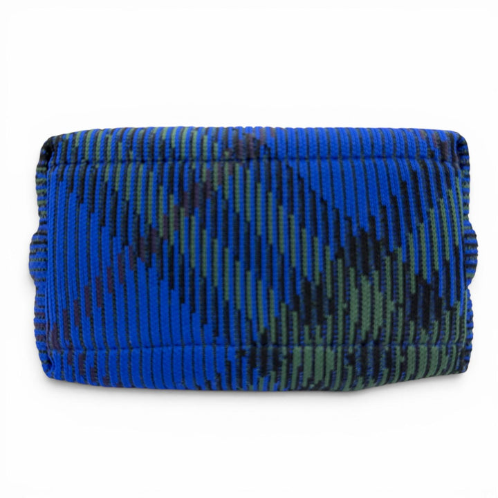 未使用品☆BURBERRY バーバリー 8082419 ミニ ペグ ダッフルバッグ キャンバス ハンドバッグ ブルー ゴールド金具 イタリア製 保存袋付き
