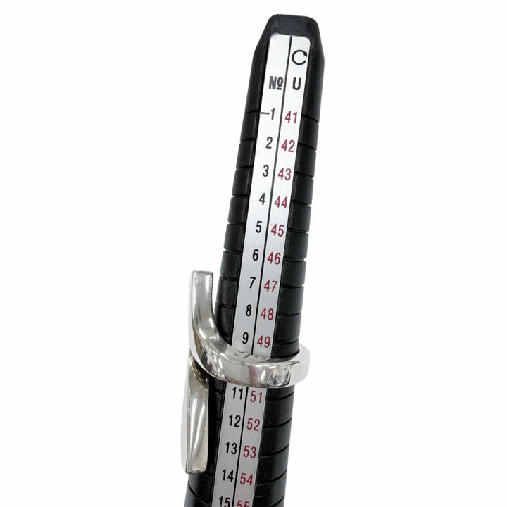 美品☆GUCCI グッチ スパイラルリング ロゴ入り 925 アクセサリー リング 指輪 シルバー JP10号相当 重量10.6g レディース
