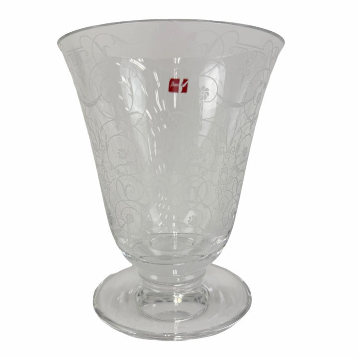 未使用品☆Baccarat バカラ ミケランジェロ フラワーベース 大型グラス ポット 花柄アラベスク フランスアンティーク 花瓶 クリスタル