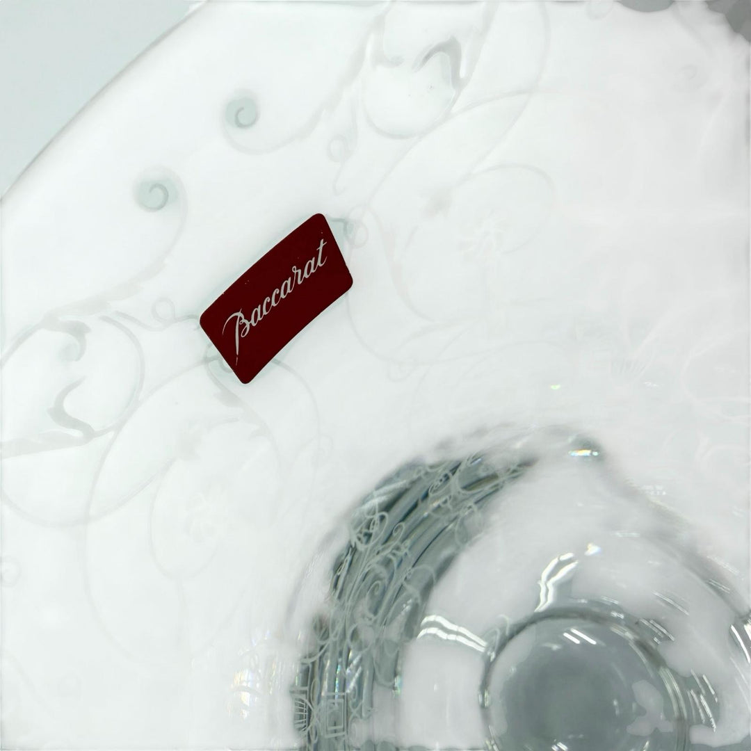 未使用品☆Baccarat バカラ ミケランジェロ フラワーベース 大型グラス ポット 花柄アラベスク フランスアンティーク 花瓶 クリスタル
