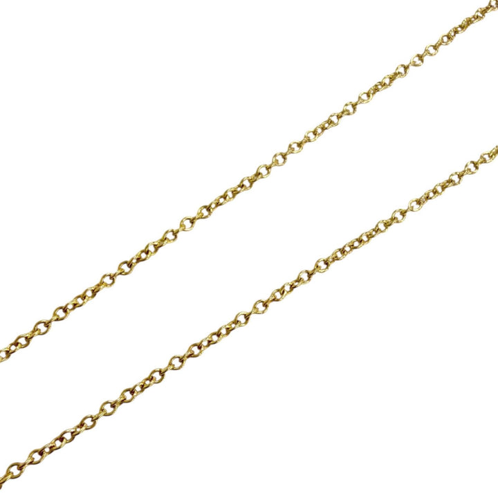 美品△TIFFANY&amp;Co. ティファニー バイザヤード 750 YG 1Pダイヤ 直径約3.4mm 約0.03ct ネックレス イエローゴールド 重量1.8g レディース
