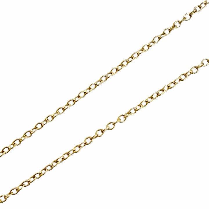 極美品△TIFFANY&amp;Co. ティファニー オープンハート ペンダント ネックレス 750 YG イエローゴールド スペイン製 重量2.96g レディース