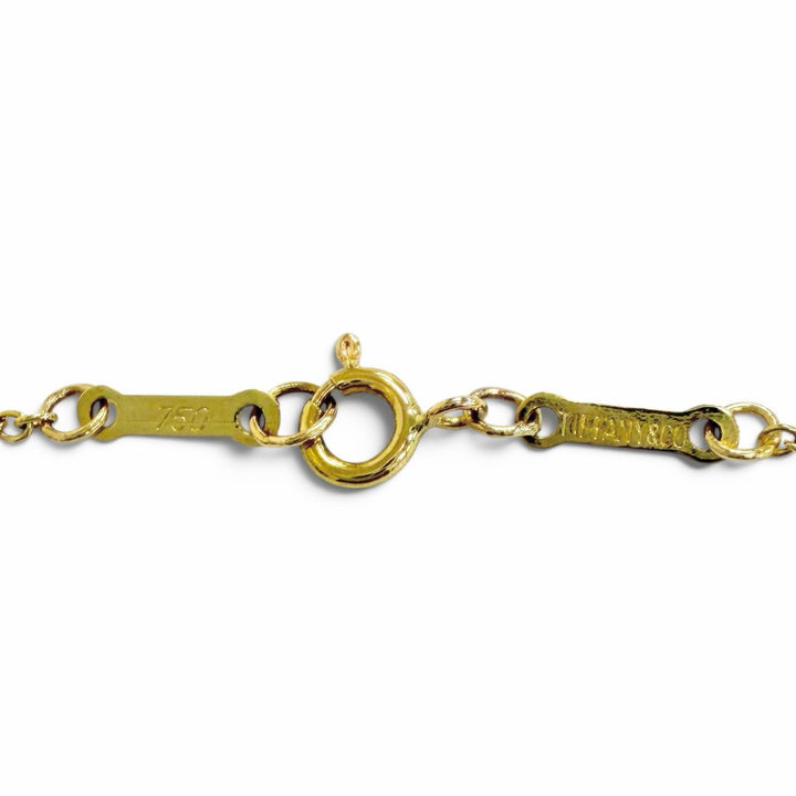 極美品△TIFFANY&amp;Co. ティファニー オープンハート ペンダント ネックレス 750 YG イエローゴールド スペイン製 重量2.96g レディース