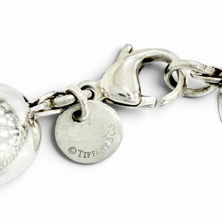 美品△TIFFANY&amp;Co. ティファニー ハードウェア ボール ブレスレット アクセサリー 925 シルバー 重量20.13g レディース オススメ◎
