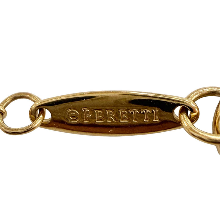 美品◇TIFFANY&amp;Co. ティファニー バイザヤード エルサペレッティ 750(YG) ダイヤ1P 約0.03ct 直径3.4mm ネックレス 重量1.76g レディース