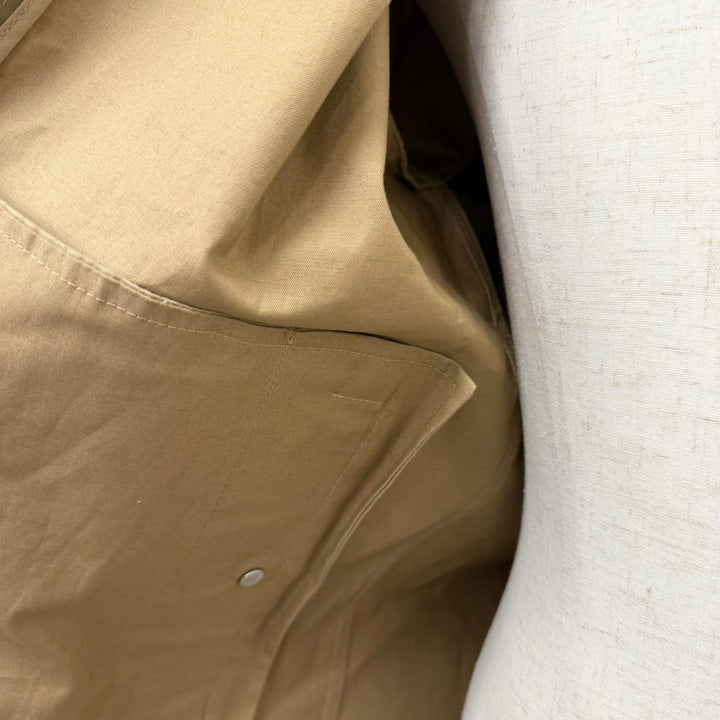 良品□MONCLER モンクレール 25SS CAMICIA ロゴワッペン ZIPUP サファリジャケット ブルゾンジャケット ベージュ L 正規品 メンズ