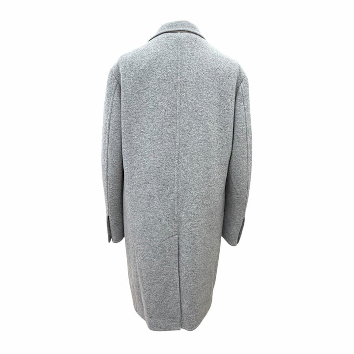極美品△Ermenegildo Zegna エルメネジルド ゼニア 4EBCS0 カシミヤ ウール JERSEYWEAR レザートリム 中綿入 チェスターコート 48 正規品