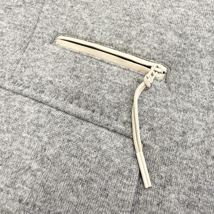 極美品△Ermenegildo Zegna エルメネジルド ゼニア 4EBCS0 カシミヤ ウール JERSEYWEAR レザートリム 中綿入 チェスターコート 48 正規品