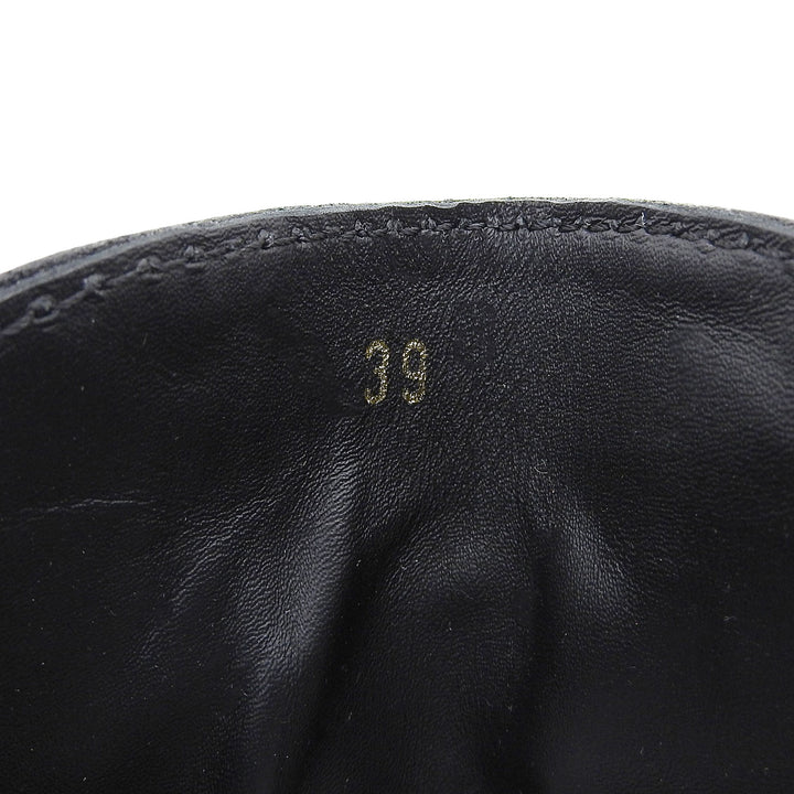 極美品▲TOD’S トッズ サイドジップ レースアップ レザー ロング ブーツ ブラック 39 イタリア製 レディース