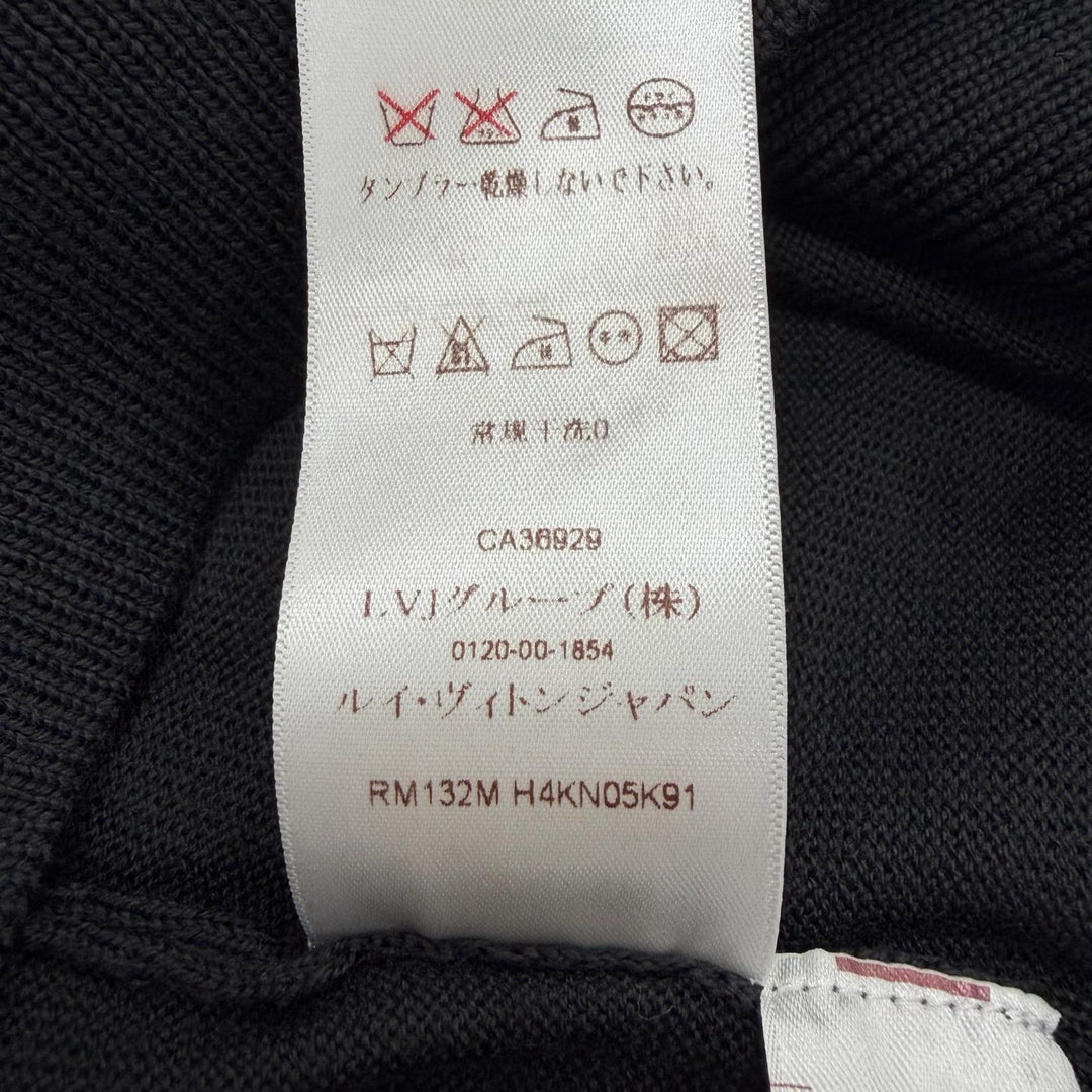 未使用品▼LOUIS VUITTON ルイヴィトン ウール モヘア 希少 LVフロントロゴ クルーネック ニットセーター ダークグレー M 正規品 箱付き