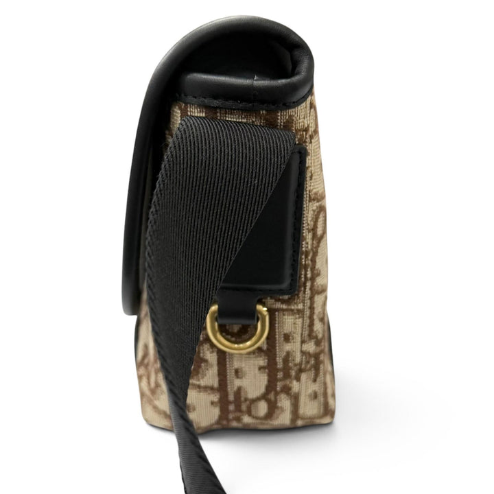 未使用品□Dior HOMME 2DBCA627YUS Dior Jett1 フラップ付き メッセンジャーバッグ ミニ レザー オブリーク ショルダーバッグ 伊製