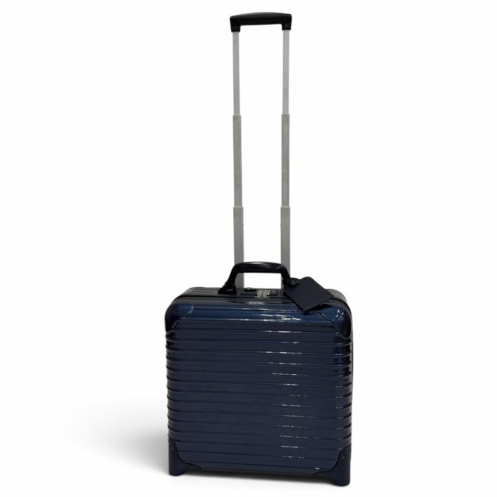 美品▼RIMOWA リモワ 830.40.12.2 サルサ デラックス ポリカーボネート TSAロック搭載 2輪 ビジネストローリー キャリーバッグ ネイビー