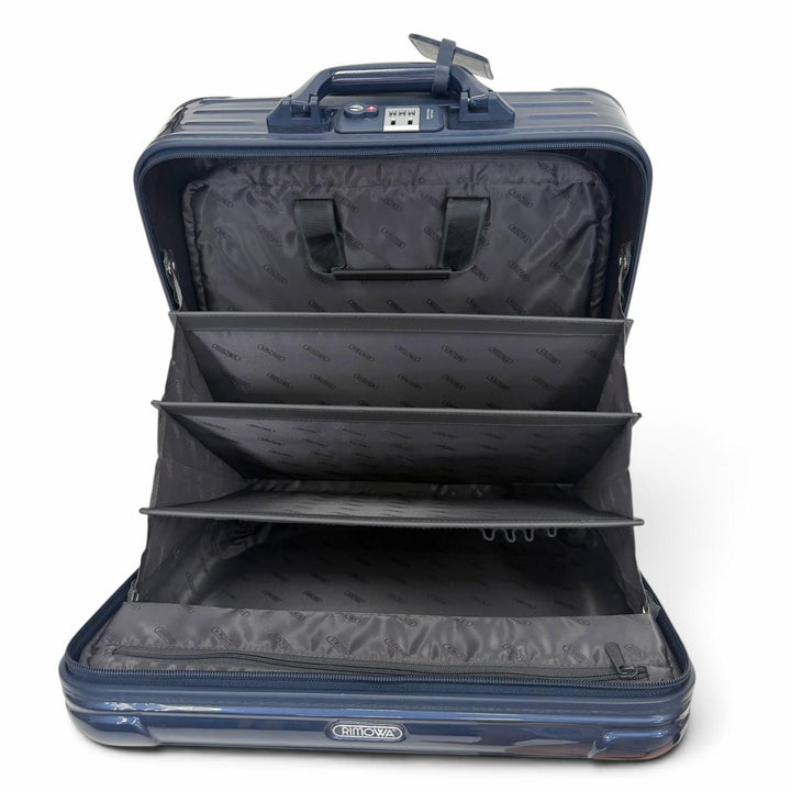 美品▼RIMOWA リモワ 830.40.12.2 サルサ デラックス ポリカーボネート TSAロック搭載 2輪 ビジネストローリー キャリーバッグ ネイビー