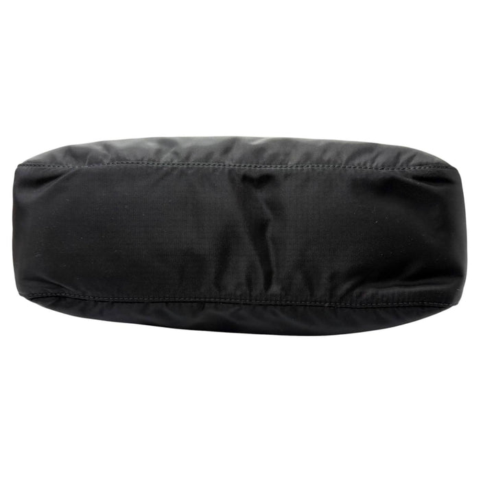 美品□PRADA プラダ 1BC421 レザー使い Re-Nylon トライアングルロゴ ポーチ付き 斜め掛け ショルダーバッグ ブラック イタリア製 メンズ
