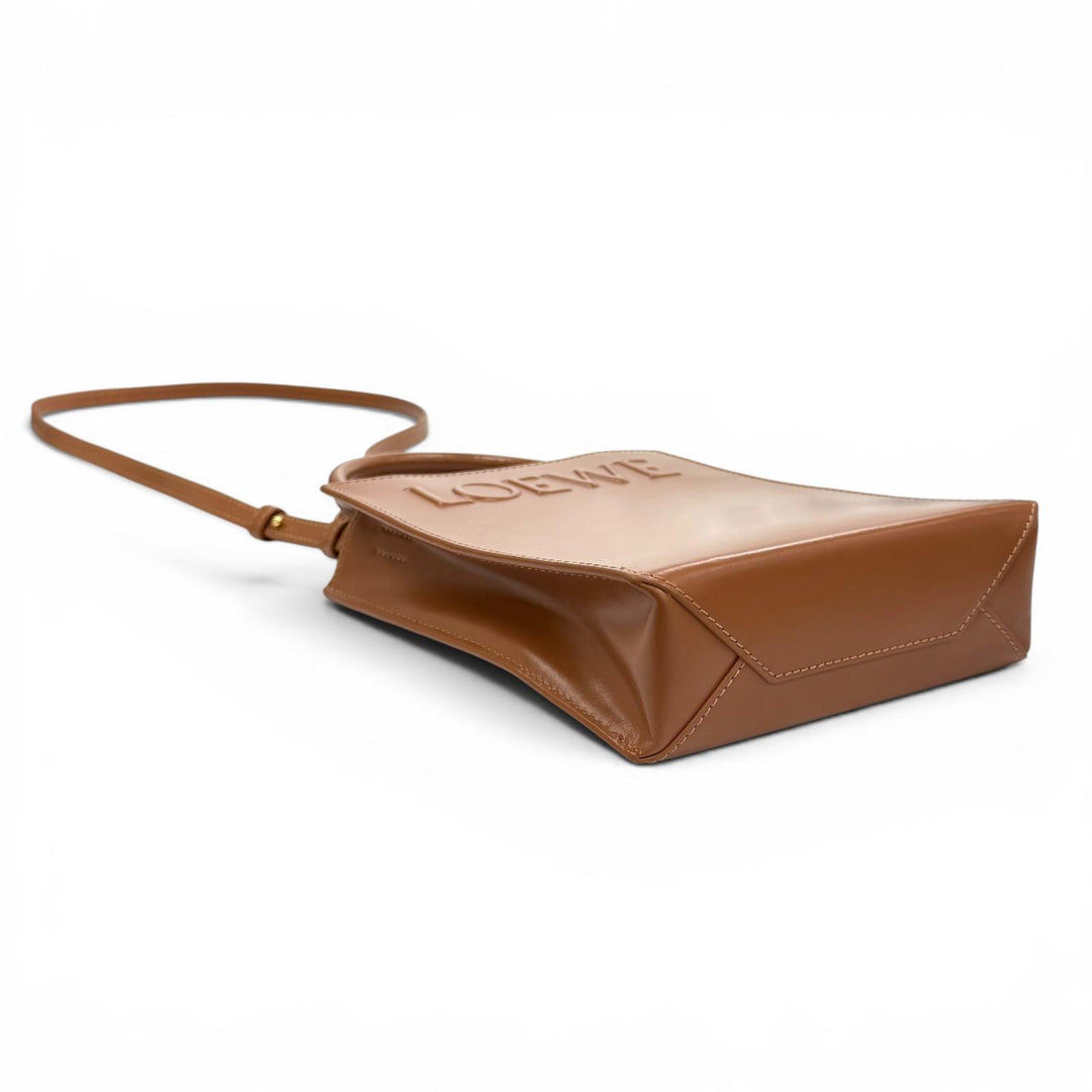 良品★LOEWE ロエベ A933S30X01 スタンダード A5 トート タン レザー 2WAY ショルダーバッグ トートバッグ スペイン製 レディース