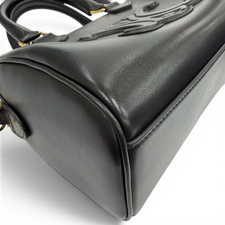 極美品★CELINE セリーヌ 11377 スムースカーフスキン キュイル トリオンフ スモールボストン 2WAY バッグ ショルダーバッグ 保存袋付き