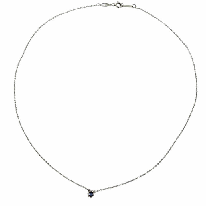 美品☆TIFFANY&amp;Co. ティファニー エルサペレッティ カラー バイ ザ ヤード タンザナイト ペンダント AG925 シルバー ブルー 重量1.6g
