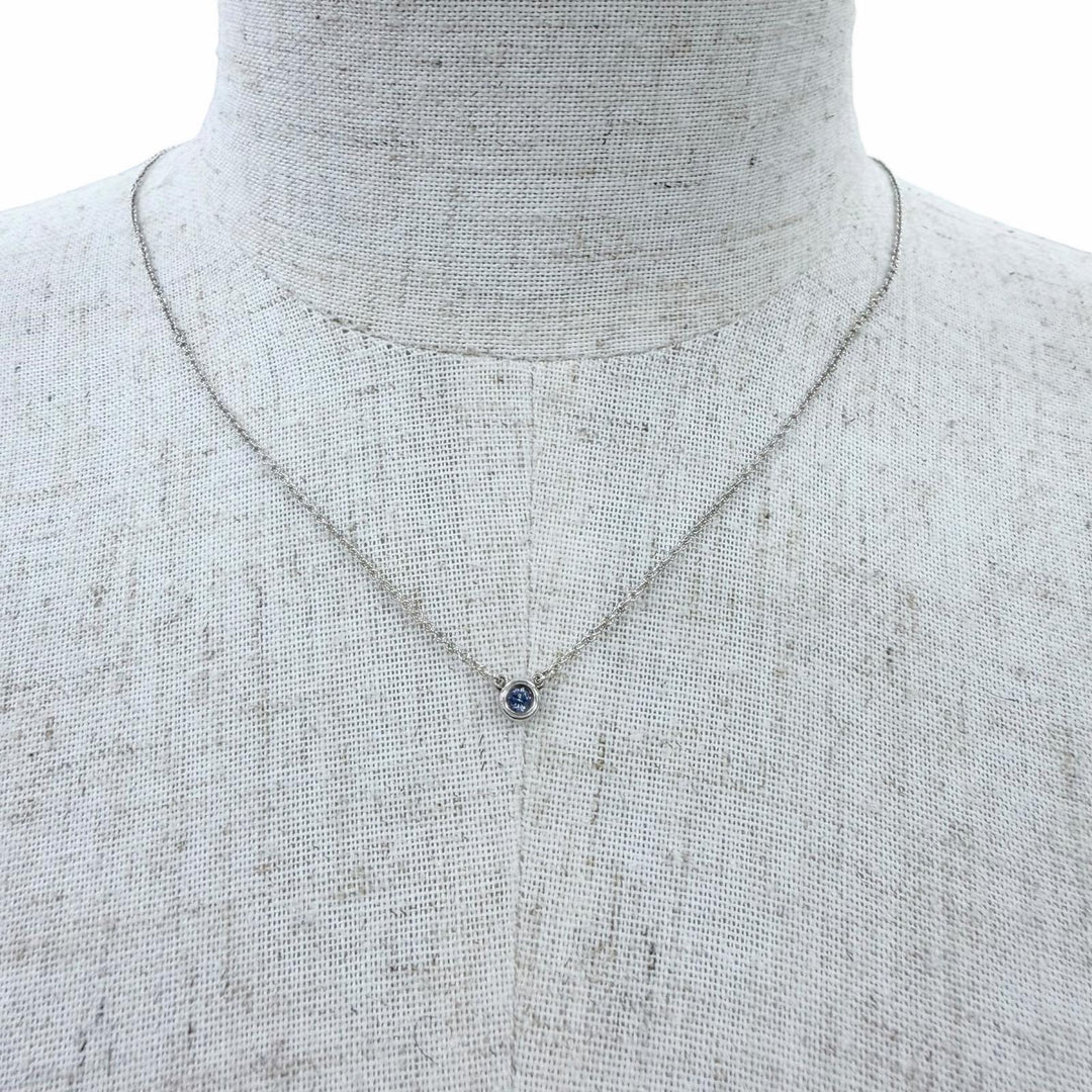 美品☆TIFFANY&amp;Co. ティファニー エルサペレッティ カラー バイ ザ ヤード タンザナイト ペンダント AG925 シルバー ブルー 重量1.6g