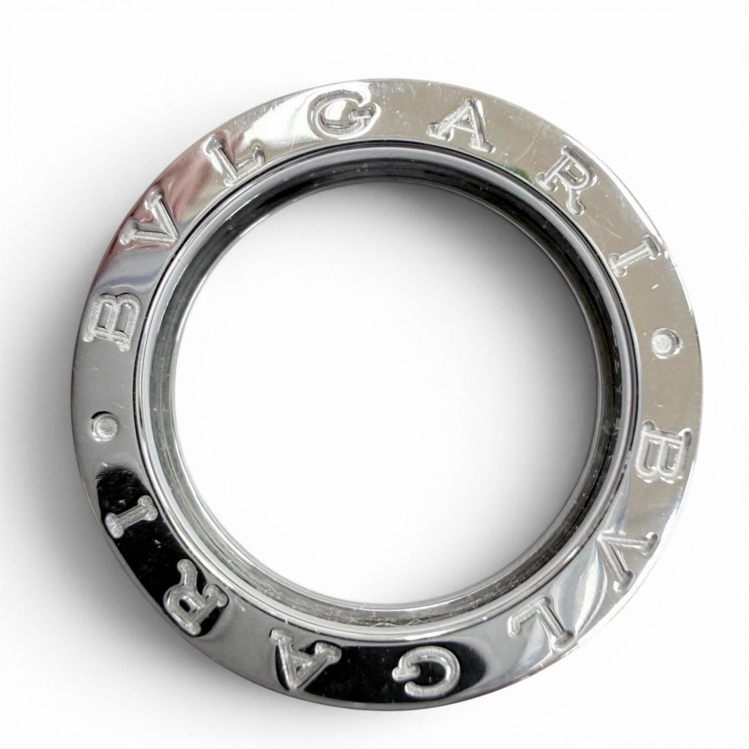 極美品☆BVLGARI ブルガリ ビーゼロワン 1バンドリング 750（WG） 指輪 ホワイトゴールド 53 JP13号相当 イタリア製 重量7.15g