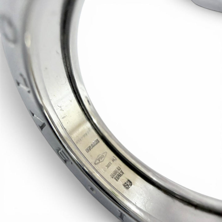 極美品☆BVLGARI ブルガリ ビーゼロワン 1バンドリング 750（WG） 指輪 ホワイトゴールド 53 JP13号相当 イタリア製 重量7.15g