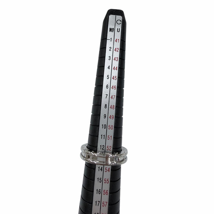 極美品☆BVLGARI ブルガリ ビーゼロワン 1バンドリング 750（WG） 指輪 ホワイトゴールド 53 JP13号相当 イタリア製 重量7.15g