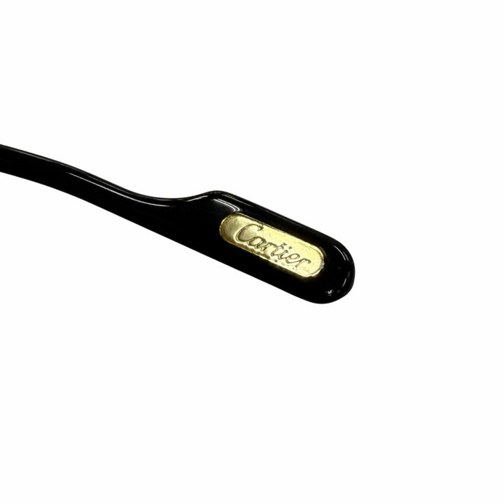 美品▼Cartier カルティエ C ドゥ カルティエ 2Cデコール ツーポイント リムレス メガネ 眼鏡 アイウェア シルバー □22 135 度入 メンズ